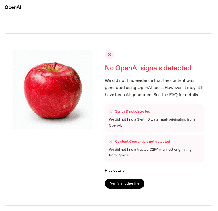 Testing AI image watermarks